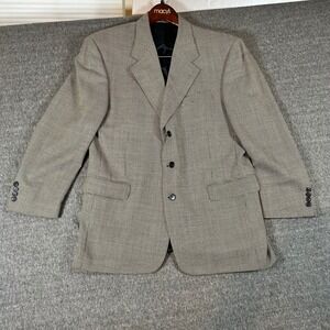 Gianfranco Ruffini Houndstooth Wool Blazer Sport Coat Classic Fit Mens‎ 44R
